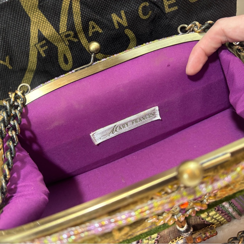 Vintage Mary Frances Multicolor Embellished Clutch - Picture 3 of 5